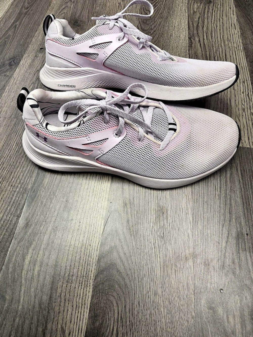 Under Armour Charged Aurora 2 Pink & White Athletic Shoes